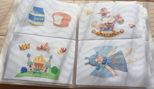 貼り絵パーツのファイルを開いて