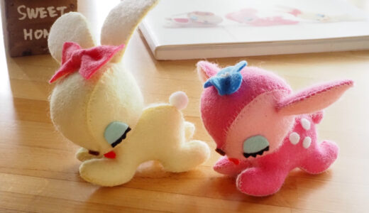 コジカとウサギのおやすみマスコット